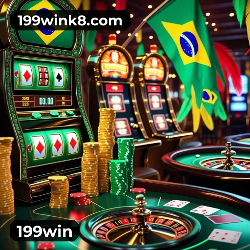 App 199win para iOS e Android — interface mobile, login biométrico e PIX integrado